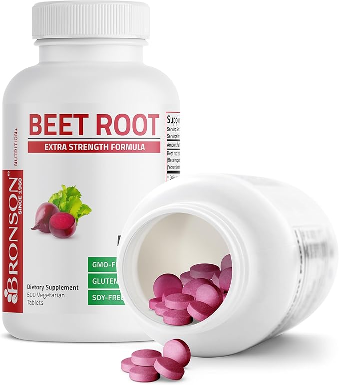 Bronson Beet Root Extra Strength, Non-GMO, 500 Vegetarian Tablets