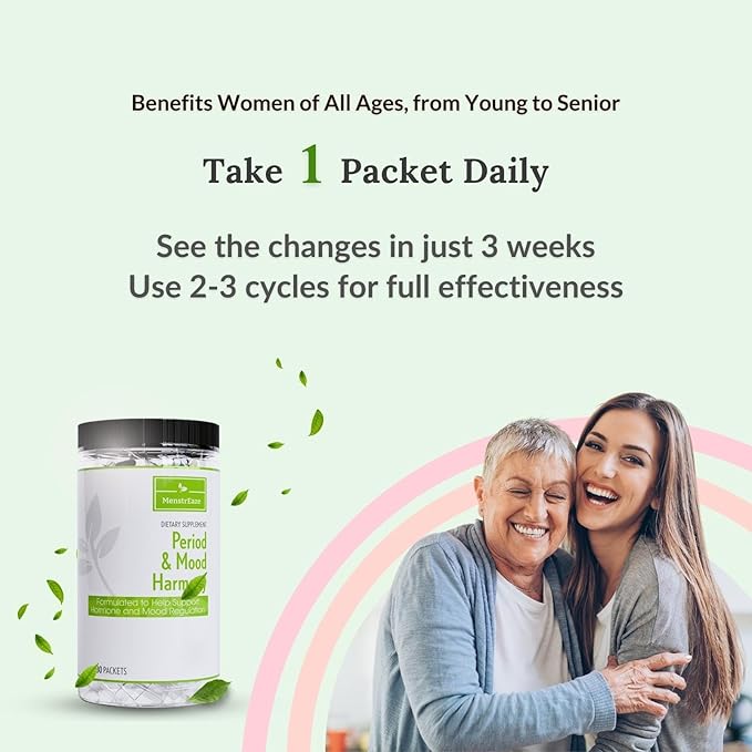Mood Support & Hormone Balance for Women, Plant-Based Menopause Support & PMS Relief with Magnesium, Black Cohosh, St Johns Wort, Vitex, Ashwagandha &B6 Vitamins, 30 Serves