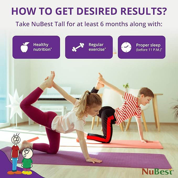 NuBest Tall - Calcium Supplement - Magnesium Supplement for Bones, Teeth - Support Bone Strength, Enhanced Immunity for Ages 5+ with Vitamin D3, Vitamin K2 and Blended Herbs - 3 Pack