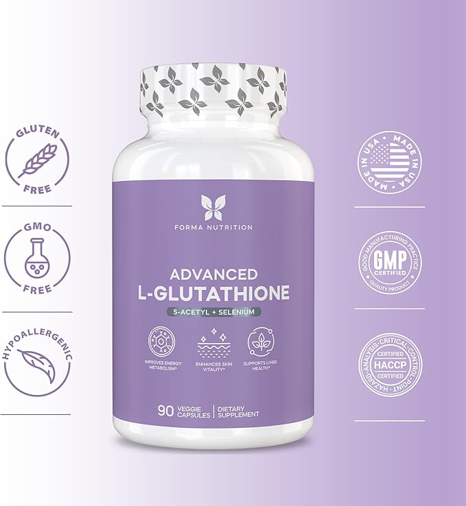 Advanced L-Glutathione Complex 100 mg S‑Acetyl‑L‑Glutathione Plus 50 mcg Selenium – Antioxidant, Detox, Liver & Immune Support – 90 Vegan Capsules, Non‑GMO, Gluten Free