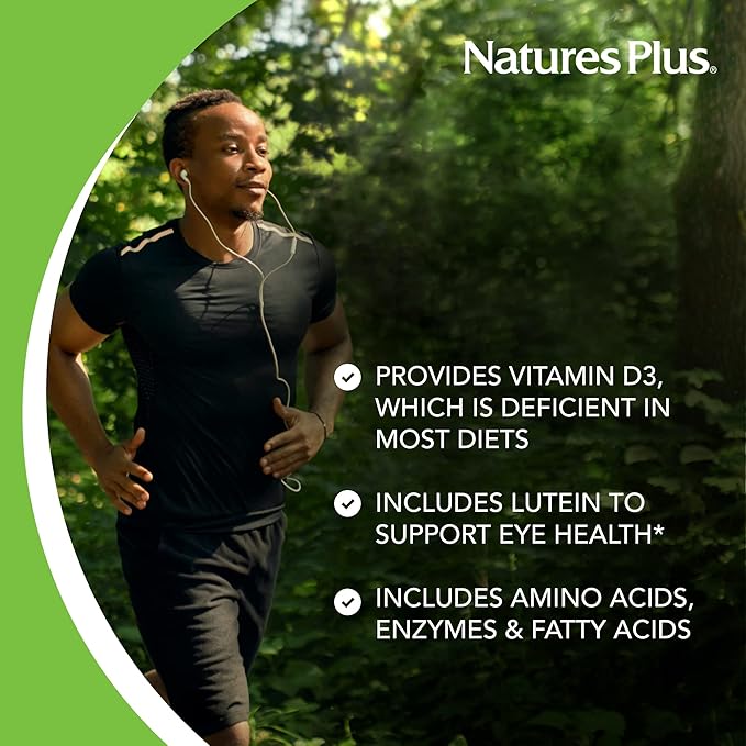 Natures Plus Ultra Source of Life No-Iron Multivitamin - 90 Tablets - Supports Immune Health, Energy & Overall Well-Being - with Lutein & Vitamin D3 - Vegetarian & Gluten Free - 30 Servings