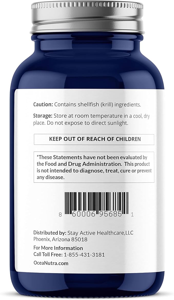 100% Pure Organic Krill Oil 1000mg, 60-Day, Omega 3, Highest Concentration 56% Phospholipids, Wild Caught, Sustainable Traceable Antarctic SuperbaBoost, Astaxanthin, Heart, Skin Care, No Fish Oil