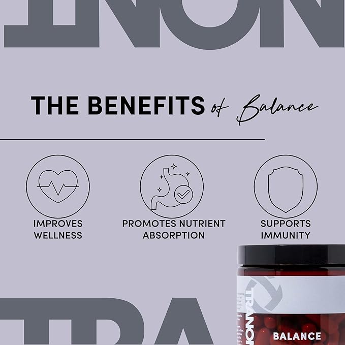 Tranont Balance | 90 Count | Multi-Mineral & Vitamin Capsules for Adults | Vitamin C, A, and E Magnesium, Zinc, Calcium, and Iodine | Boosts Immunity, Energy, and Digestion | Gluten Free, Vegetarian
