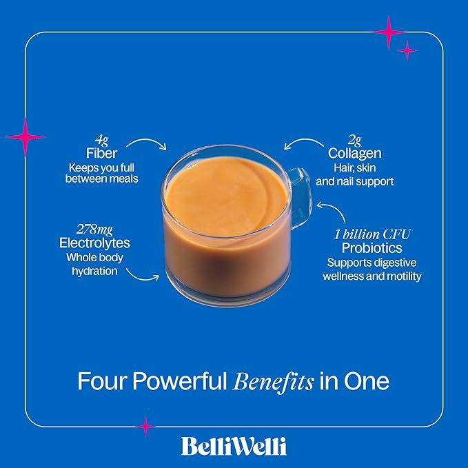 Unflavored Daily Fiber Supplement Powder with Collagen, Probiotics & Electrolytes | Supports Digestive Health, Gut Balance & Debloating, Sugar Free | 30 Servings