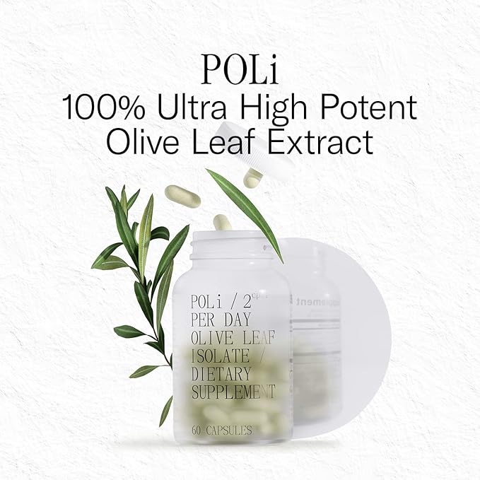 FOREVER YOUNG Poli | Olive Leaf Extract Dietary Supplement | 10mg of Hydroxytyrosol, 100 mg Oleuropein | Immune Support Supplement | Greece Manufacturing | Bottle of 60 Vegan Capsules (30 Servings)