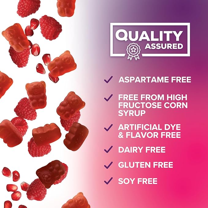 Fiber Supplement Gummies - Sugar-Free Daily Gummy for Adults Digestive Health & Regularity Support - 4g Prebiotic Plant Based Fiber Supplements Blend for Women & Men - Raspberry Flavor - 60 Gummies