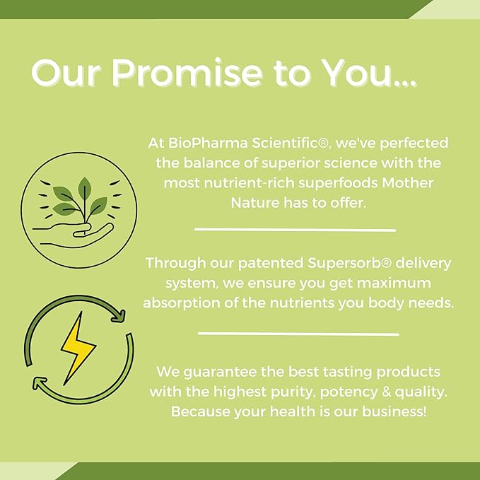 Biopharma Scientific Nanogreens+Probiotic: Greens Superfood Fruit & Vegetable Powder Smoothie Mix & 5 Billion Probiotics for Digestive Health with Spirulina, Chlorella, Strawberry Flavor, 30 Servings