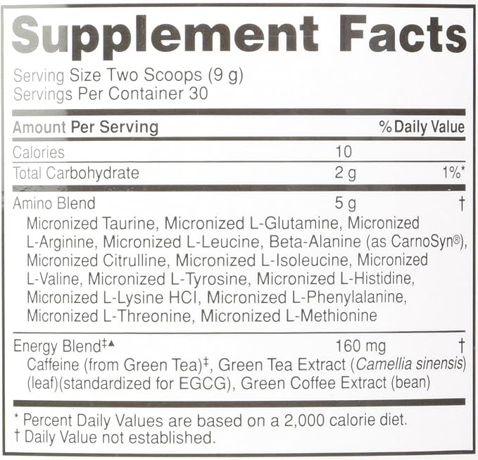 Optimum Nutrition Essential Amino Energy Concord Grape - 30 Servings, 9.5 oz