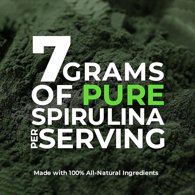 Spirulina Powder, Kosher, Raw and Non-Irradiated | Pure Vegan Protein | Premium Energy Superfood, High in Amino Acids and Antioxidants - 8oz