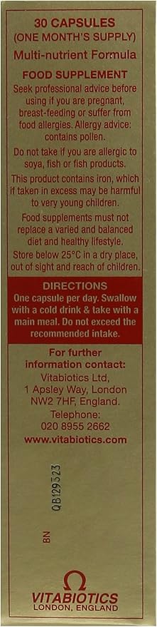 Multivitamin Mineral 30 Capsules