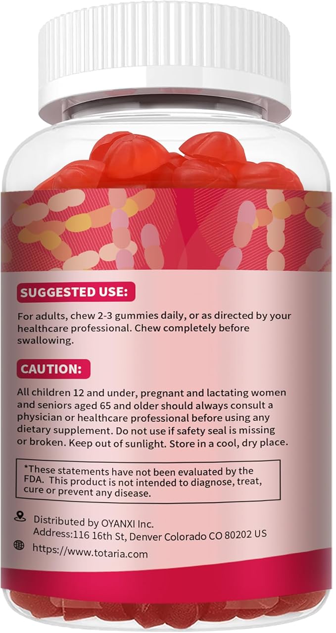 9-in-1 Probiotic Fiber Gummies for Adults & Teens 16G Fiber per Serving, Psyllium Fiber Supplement with 5 Billion CFU Bacillus Coagulans, Inulin, ACV for Digestive, Gut & Immune Wellness - 2 Bottles