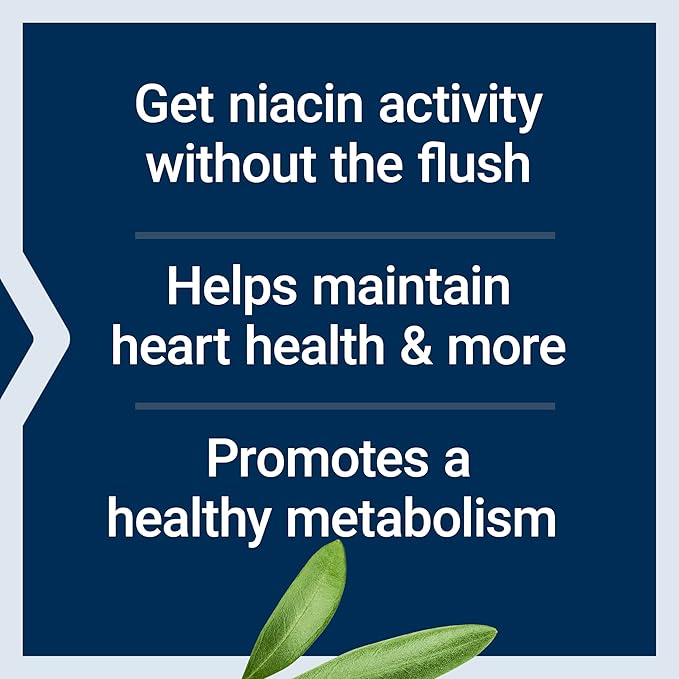 Life Extension No Flush Niacin, B3 for Heart Health, Cholesterol & Energy Support, Non-GMO, Gluten-Free, 100 Capsules