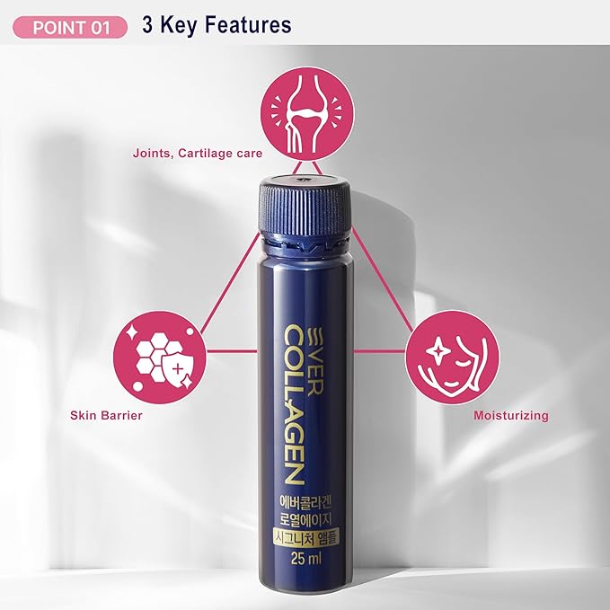 Loyal Age Signature Ampoule - Liquid Marine Multi Collagen Drink 3,000mg Low Molecular Collagen Peptides Drinkable Supplement for Hair, Skin, Nail (1 Bottle Per Day, 14 Bottles)