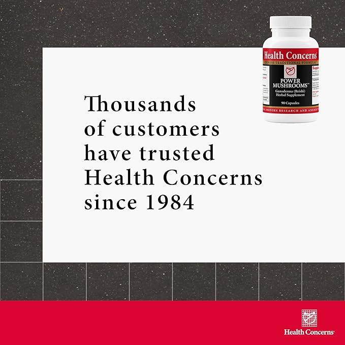 Health Concerns Power Mushrooms - Immunity System & Energy Boost Supplement - 90 Capsules