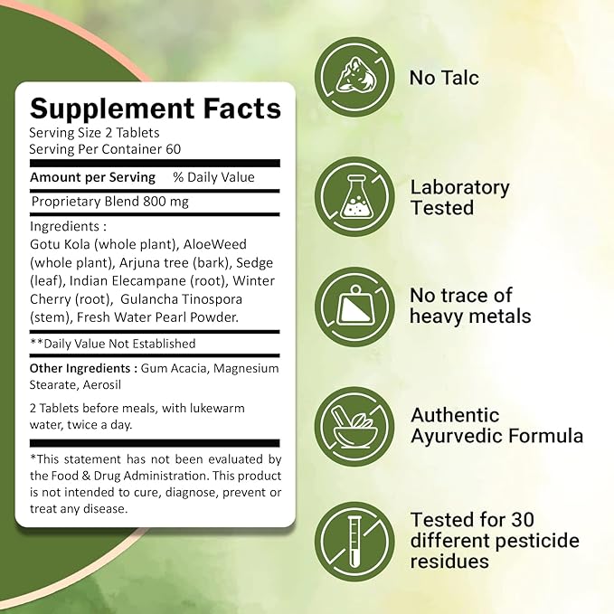 Ivy's Mukta Vati Herbal Tablets - Ayurvedic Formula