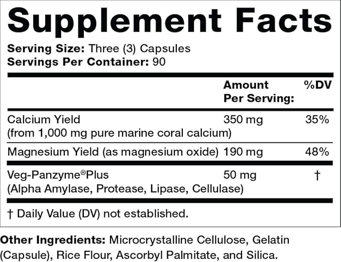Olympian Labs Coral Calcium | 1g Per Serving | 1000 mg | 270 Capsules Supporting Healthy Bones and Joints