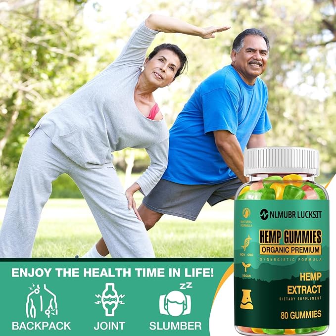 Hemp Gummies 1 Pack for Sleep Stress Anxiety Balance,Relaxes Body & Mind,Natural Edible Gummies with Omega 3-6-9 and Vitamin C,High Potency Organic Hemp Extract-80 Count