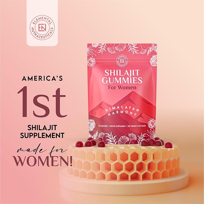 Shilajit Gummies for Women with Manuka Honey Supplement - Pure Himalayan Haramony | Rich in Fulvic Acid & Antioxidants for Energy | Vegan & All Natural | Made in USA | 60 Count