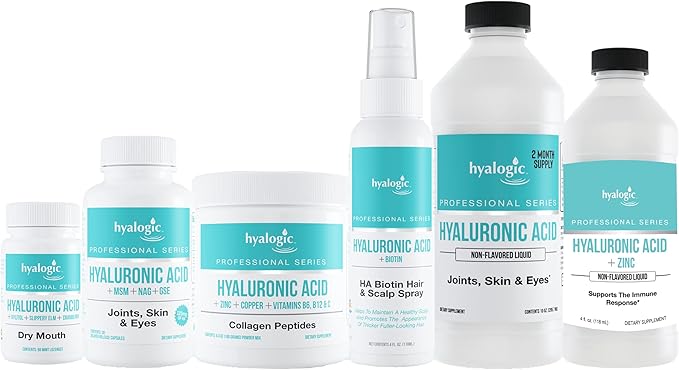 Hyalogic Liquid Zinc Supplement for Immune Support (4 Oz) - Daily Mineral Support Enhanced w/Hyaluronic Acid for Hydration – Immune Zinc Liquid for Men and Women – Gluten Free, Cruelty Free