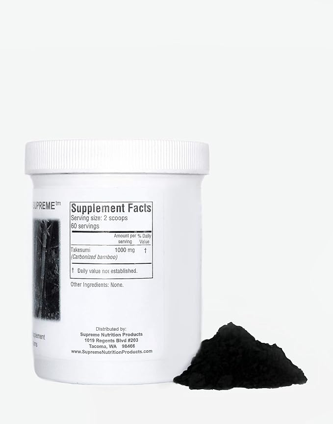 Supreme Nutrition Takesumi Supreme, Pure 60 Grams Activated Bamboo Charcoal Powder