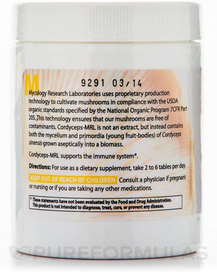 Cordyceps Sinensis-MRL 500 mg - 90 Tablets by Mycology Research Laboratories