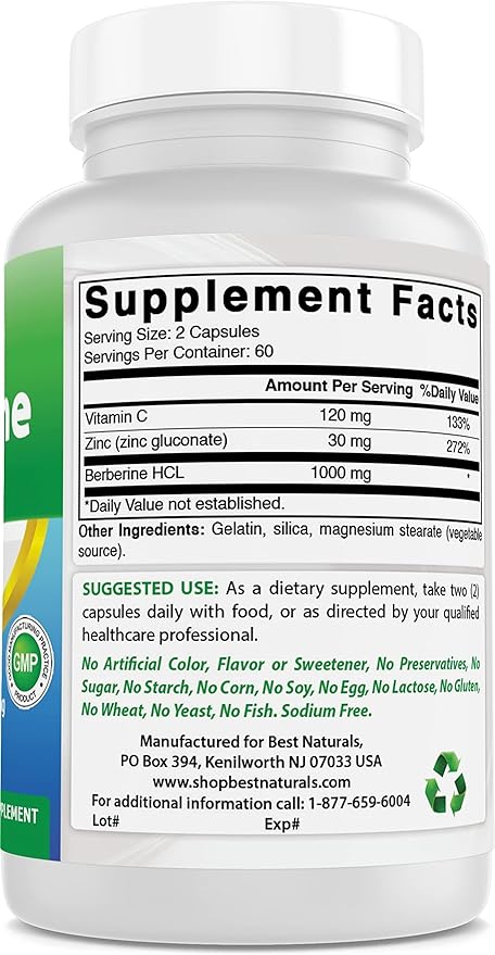 Gymnema Sylvestre Extract 500 mg & Berberine Plus 1000mg