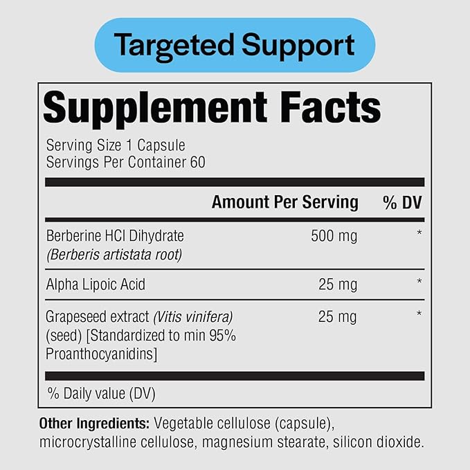 PureFormulas Berberine Complete | Enhanced Absorption Berberine Supplement 500mg 60 Vegetarian Capsules
