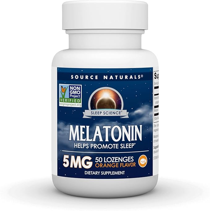 Source Naturals Melatonin 5 mg - 50 Orange Flavored Lozenges