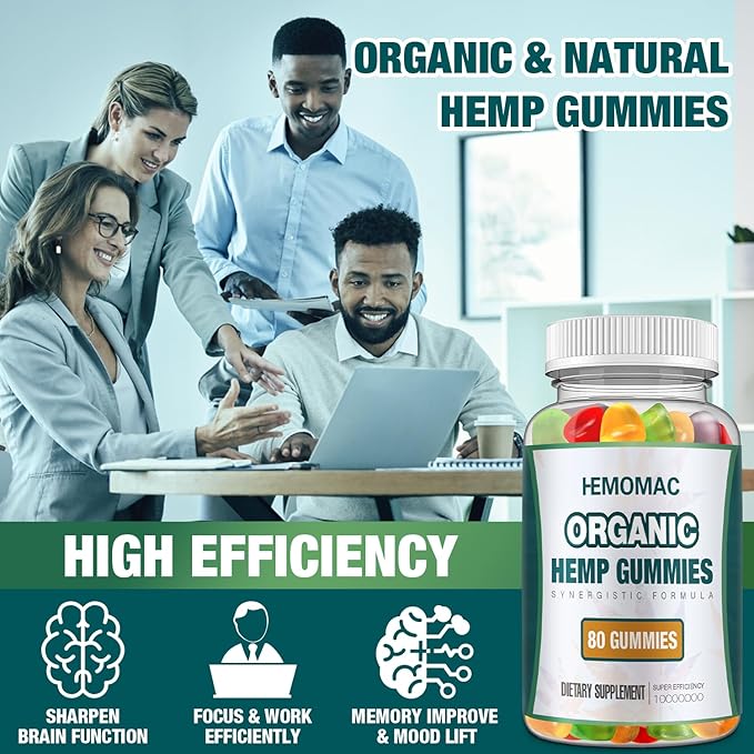 (3 Packs) Natural Hemp Gummies High Potency with Hemp Oil Extract Edibles Hemp Gummy (Fruit)