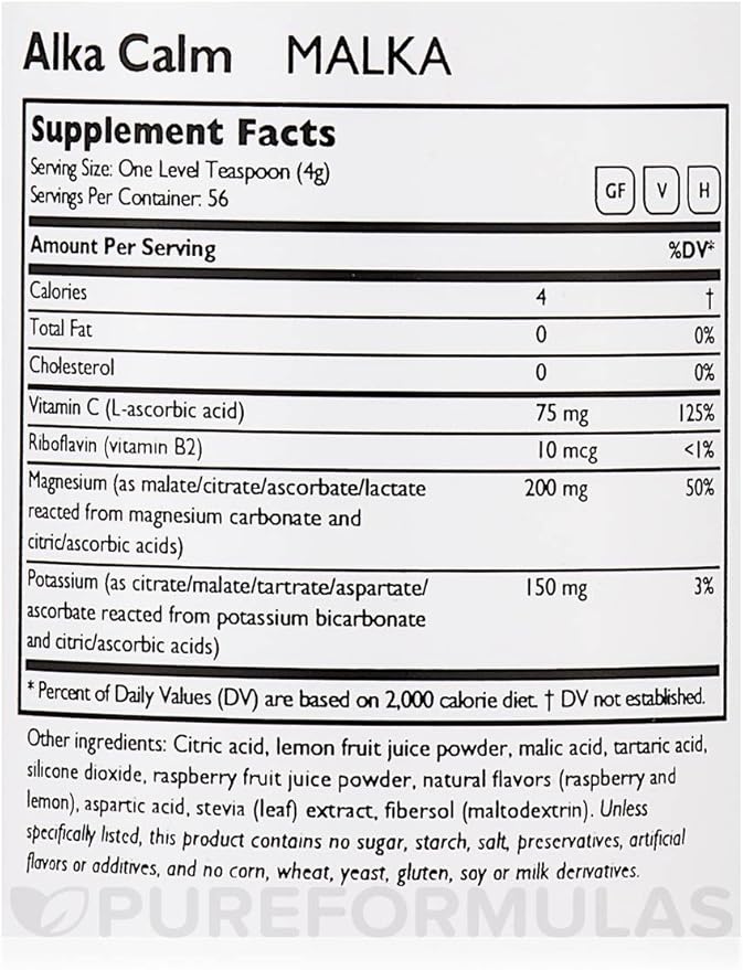 Professional Formulas Alka Calm - Magnesium and Potassium Supplement, Drink Mix Powder - Gluten Free, Vegetarian, & Hypoallergenic, Raspberry Lemon
