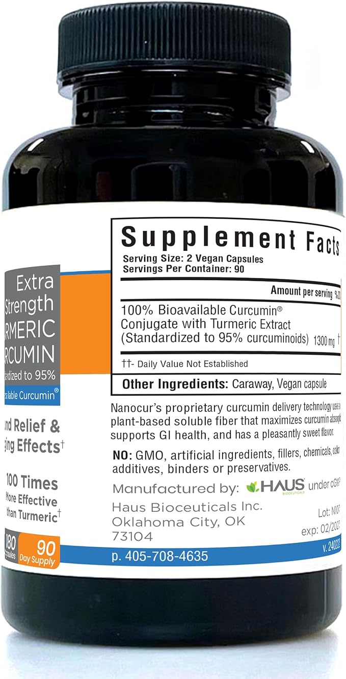 Turmeric Curcumin - 100x More Active Than Turmeric, 170% More Active Than Curcumin + Black Pepper Extract. Joint Support, Relief, and Energy You’ll Feel. Organic Curcumin/Plant-Based Carrier.