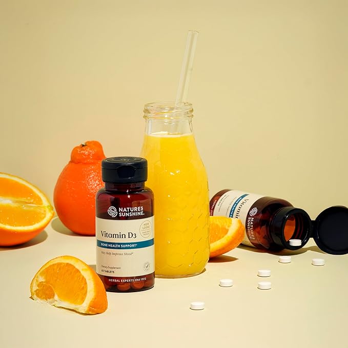 Nature's Sunshine Vitamin D3, 180 Tablets | Supports Bone Health, Contributes to Overall Health, and May Improve Mood
