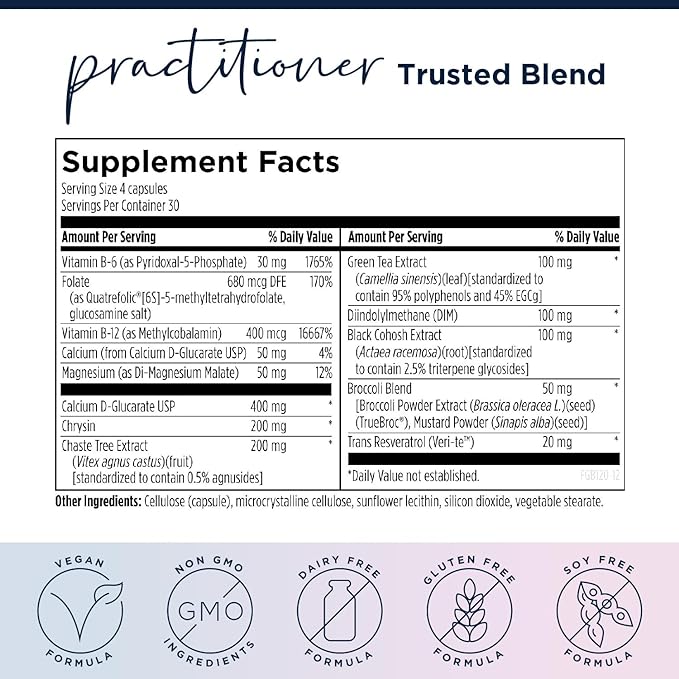 Designs for Health FemGuard + Hormone Balance for Women - DIM, Black Cohosh, Calcium D-Glucarate, EGCg Green Tea Extract & Chaste Tree Supplement for Mood Support & Estrogen Metabolism (120 Capsules)