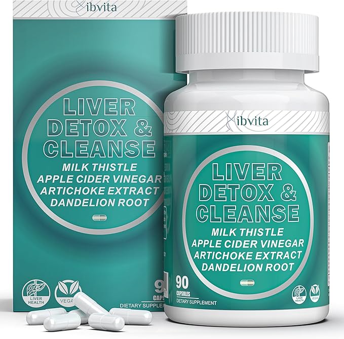 Liver Cleanse Detox & Repair Supplement - Silymarin Milk Thistle Supplement with Milk Thistle, Dandelion Root & Artichoke, Liver Health Support Supplements for Women & Men - 90 Capsules