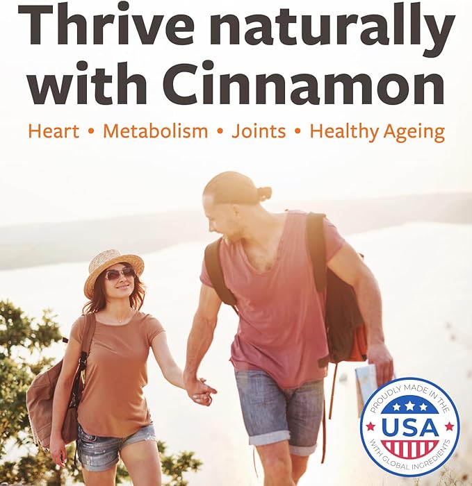 USDA Organic Ceylon Cinnamon (180 Tablets) 1000mg Cinnamon Quill Powder per Serving - Natural Cinnamon Supplements for Effective Metabolism, Cognative, Joint, Immune Support - (No Capsules or Pills)