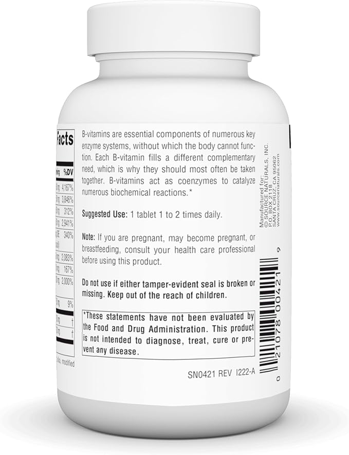 Source Naturals B-50 Complex 50 mg B-Vitamins for Energy Production Support - 100 Tablets