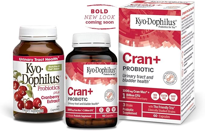 Kyo-Dophilus Cran+ Probiotic, Urinary Tract and Bladder Health*, 60 Capsules
