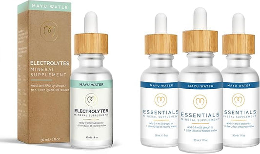 mayu Trace Mineral Drops (3Pack)+ Electrolyte Water Drops