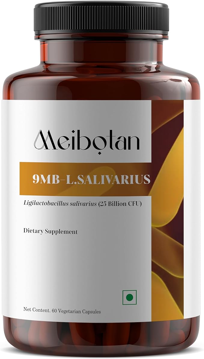 L-Salivarius Probiotics Bacteria with 25 Billion CFU for Women & Men, Helps in Improving The Metabolic Profiling, Promotes Good Bacteria and Balanced Internal Enviroment - 60 Veggie Capsules