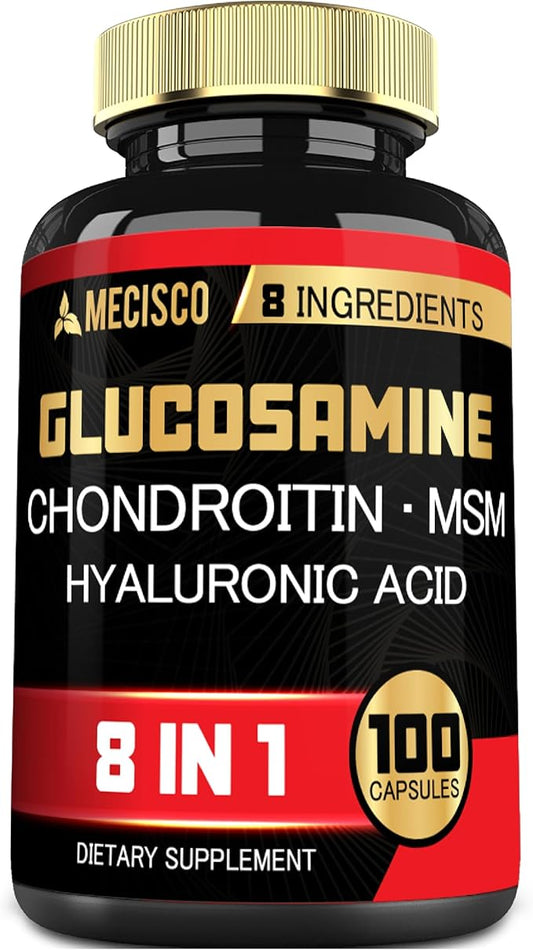 7000mg Glucosamine Chondroitin MSM with Immune & Joint Support Supplement - Support Bone, Joint Health, Immune System & Overall Health - 100 Capsules