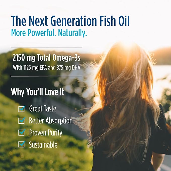 Nordic Naturals Ultimate Omega 2X, Lemon Flavor - 60 Soft Gels - 2150 mg Omega-3 - High-Potency Fish Oil with EPA & DHA - Promotes Brain & Heart Health - Non-GMO - 30 Servings