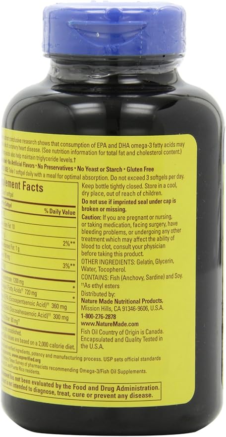 Nature Made (One a Day) Fish Oil, 1200mg 120-Count