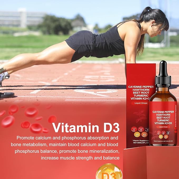 Cayenne Pepper Drops, 60ml Clean Cayenne Pepper Hawthorn Beet Root Drops ,2 Bottles -(60-Day Supply)