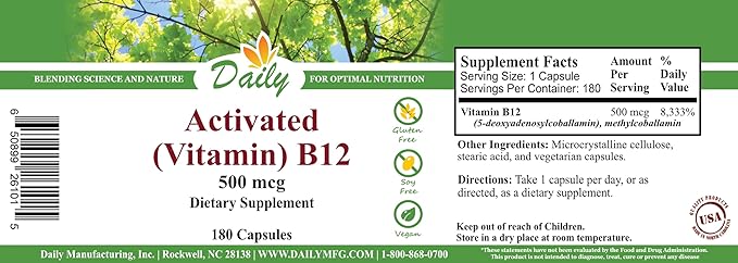 Daily Manufacturing Activated Vitamin B12