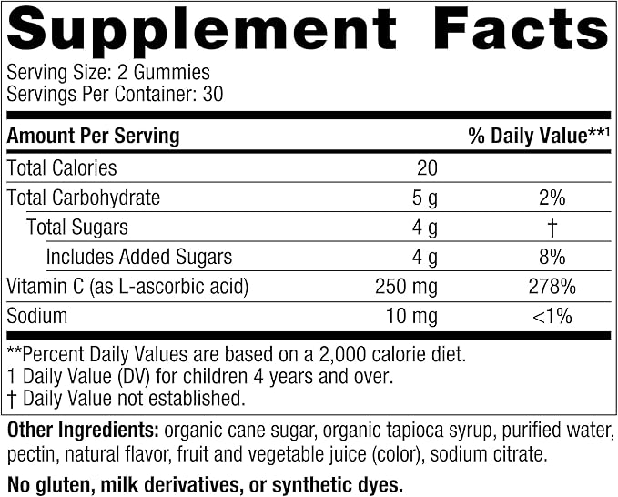 Nordic Naturals Kids Vitamin C Gummies - Tangy Tangerine - 60 Gummies - Vegan Vitamin C Supplement - Children’s Immunity and Antioxidant Support - 250 mg per Serving - 30 Servings