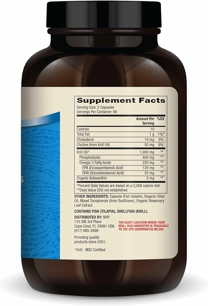 Dr. Mercola Antarctic Krill Oil - 1,000 mg - Omega-3 Supplement with EPA & DHA - Supports Brain, Heart, Joint & Immune Health - GMO-Free, Gluten-Free & Soy-Free - 180 Capsules (90 Servings)