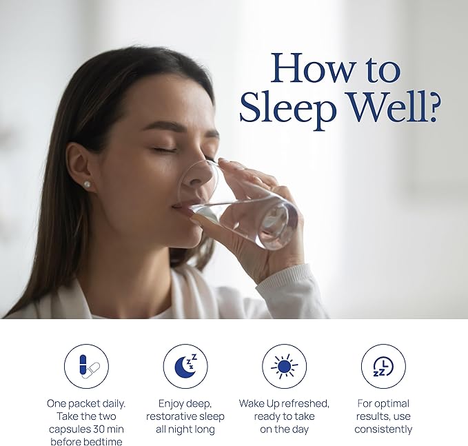 TAHIRO Sleep Well Supplement – Sleep Supplement with Kava, Valerian – Non-GMO Vegan Herbal Capsules Natural Formula – 28-Packets