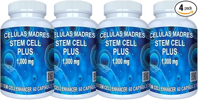 4 Celulas Madres Stemcells AFA Blue Green Algae Anti-Aging 240 Capsules