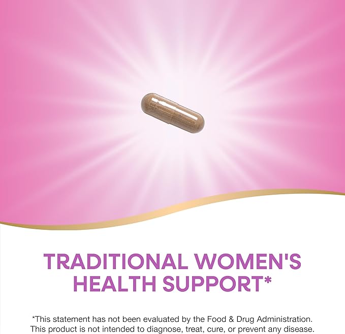 Nature's Way Black Cohosh Root, Traditional Women's Health Support*, 540 mg per Serving, Non-GMO Project Verified, Vegan, 100 Capsules