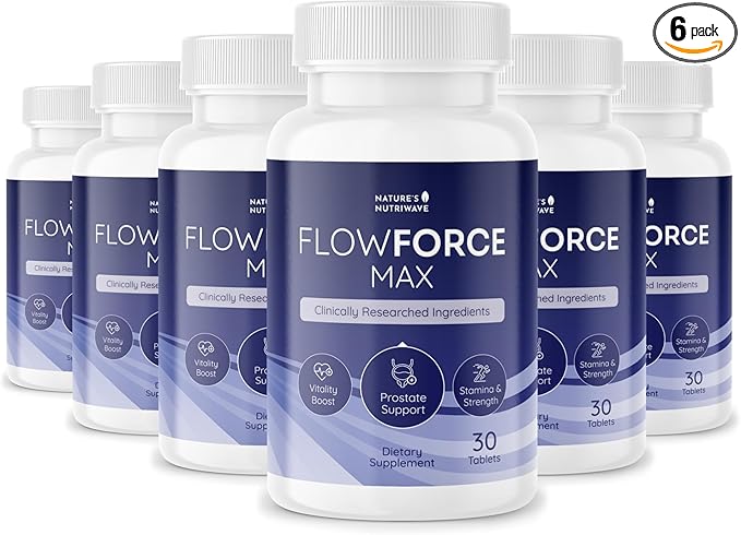 FlowForceMax Herbal Support Supplement - Natural Plant-Based Formula with Saw Palmetto Extract | 30 Chewable Tablets, 6 Month Supply, Made in USA